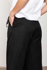 Black cropped trousers