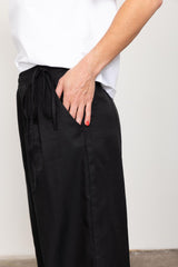 Black cropped trousers