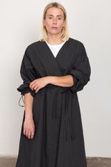 Black kimono coat