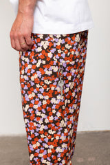 Flower straight leg trousers