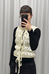 Anna Tran Puffy vest ivory