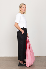 Black cropped trousers