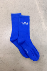 Blue rib logo socks