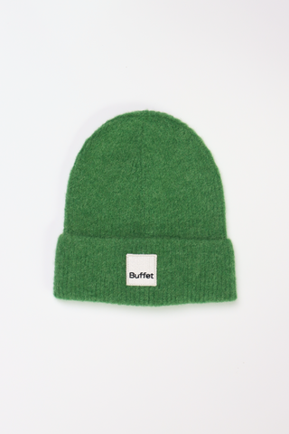 Green classic alpaca beanie