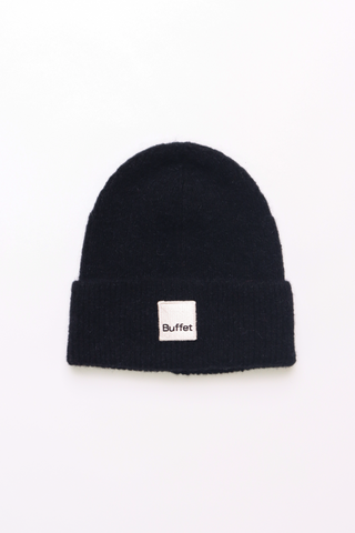 Black classic alpaca beanie