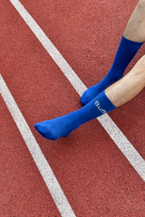 Blue rib logo socks